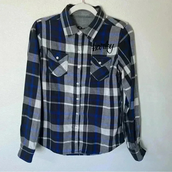 Harley Davidson Reversible Button Down - Picture 1 of 11